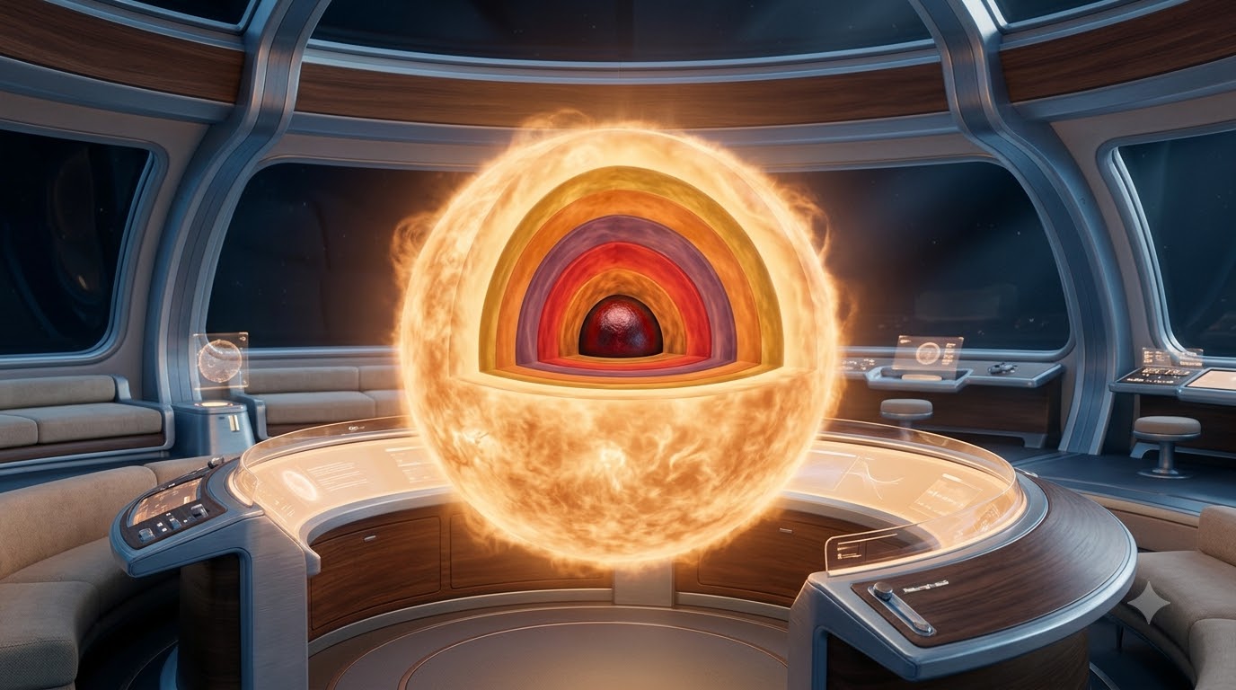 A massive star in its final days