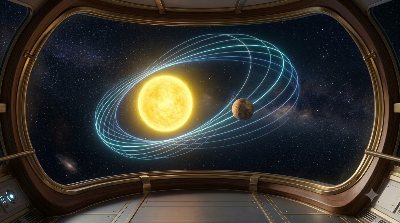 Mercury’s orbital ellipse around the Sun